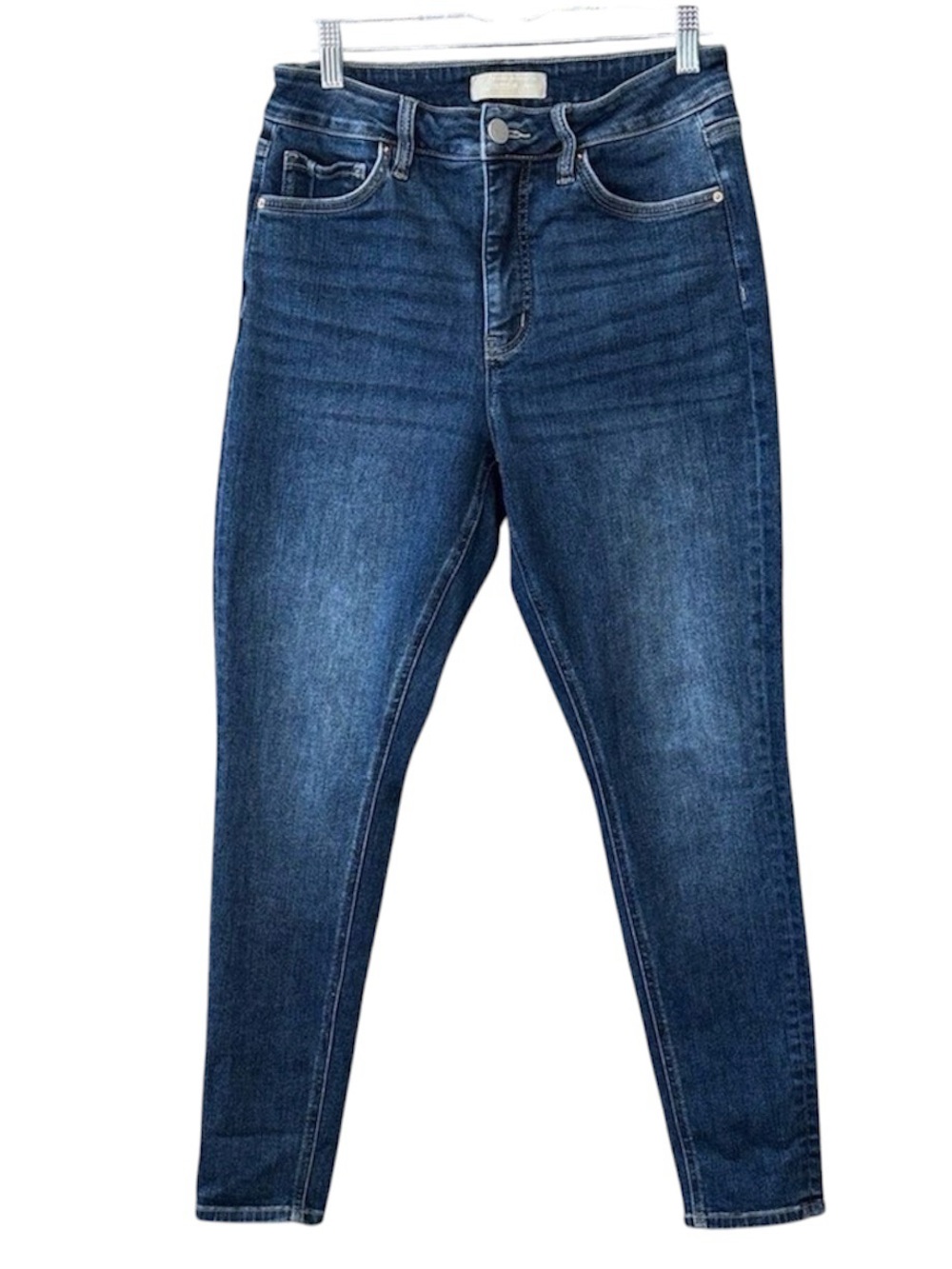 Alexander Jane Blue Women's Skinny Jeans Mid Rise Stretch Dark Wash Size 6
